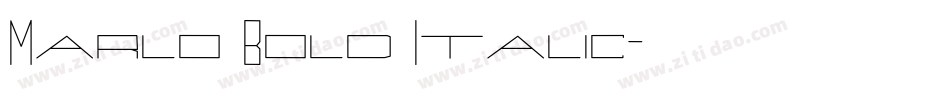 Marlo Bold Italic字体转换